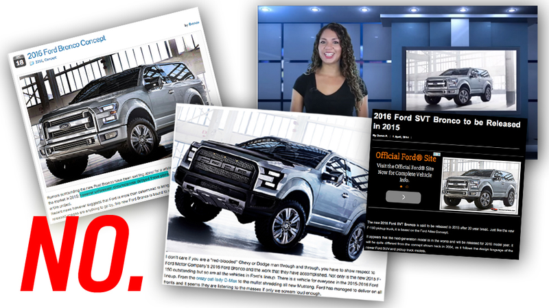 Illustration for article titled The 2016 Ford Bronco Is Not Happening, Shut Up About It Already